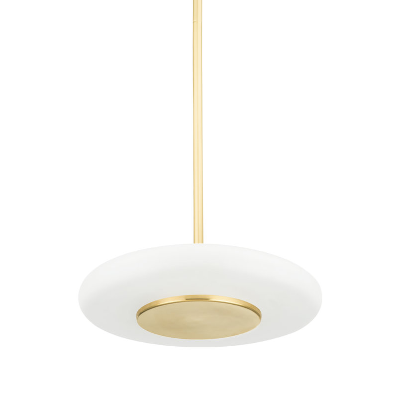 Blyford Pendant by PEMBROOKE & IVES, Aged Brass, 7.25" H x 15.5" W x 15.5" D
