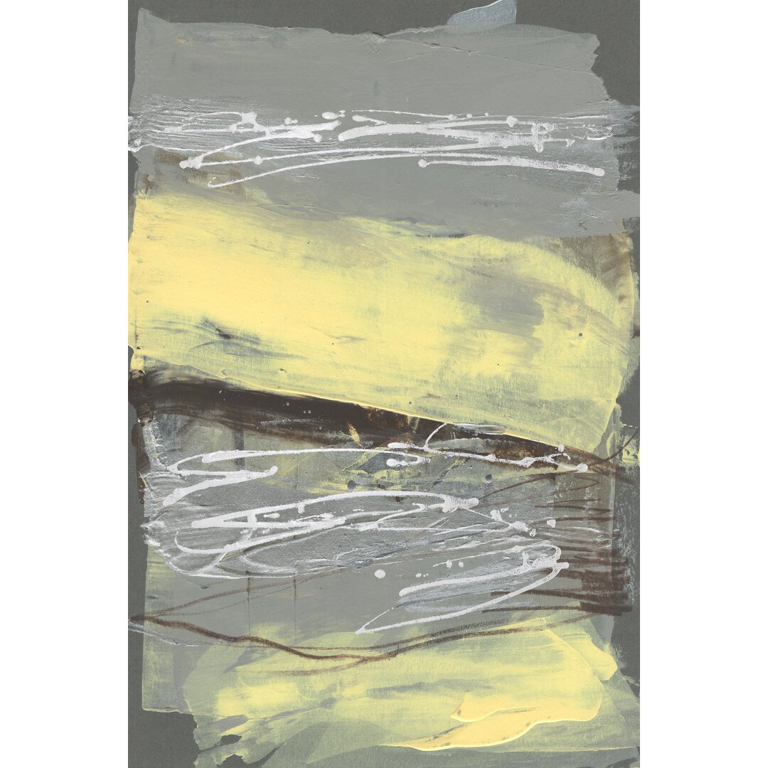 Leinwandbild Lemon and Silver Swipe II von Jennifer Goldberger