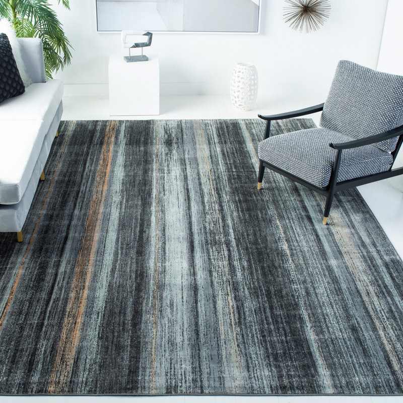 Tapis performance à rayures rétro Pierrette, Rectangle 8 pi x 11 pi 2 po