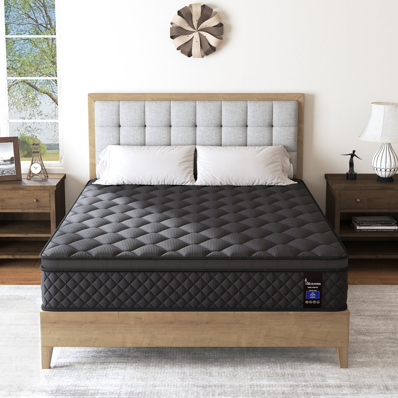 Matelas hybride moyen 12 po avec mousse viscoélastique rafraîchissante et ressorts ensachés Matelas certifié CertiPUR-US® dans une boîte