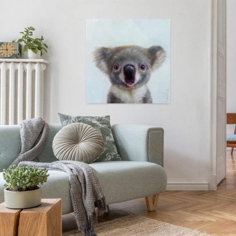 Lil Koala, art animalier contemporain, H 32 po x l 32 po