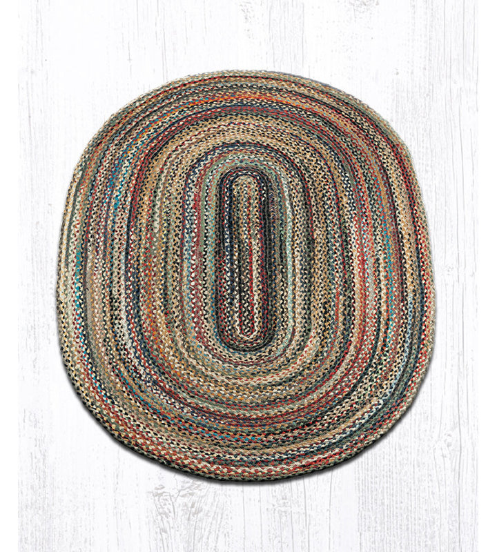  Tapis tressé ovale aléatoire H 6 po, Ovale 4 pi x 6 pi
