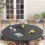 10-Person Round Patio Dining Set With Cushioned Rattan Stackable Chairs-1829251798