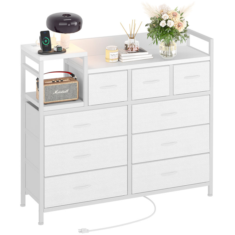 Crédence de rangement une pièce l 39 po Suniga, Blanc