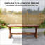Backless Park Bench,Patio Loveseat,Outdoor Wooden Bench
