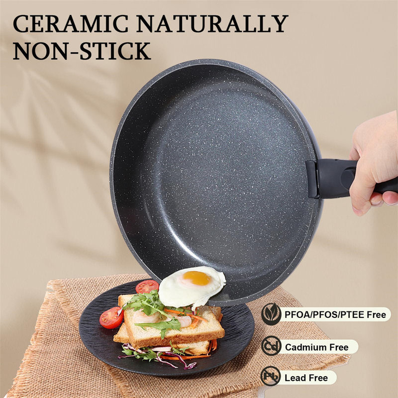 5 - Piece Aluminum Cookware Set, Black