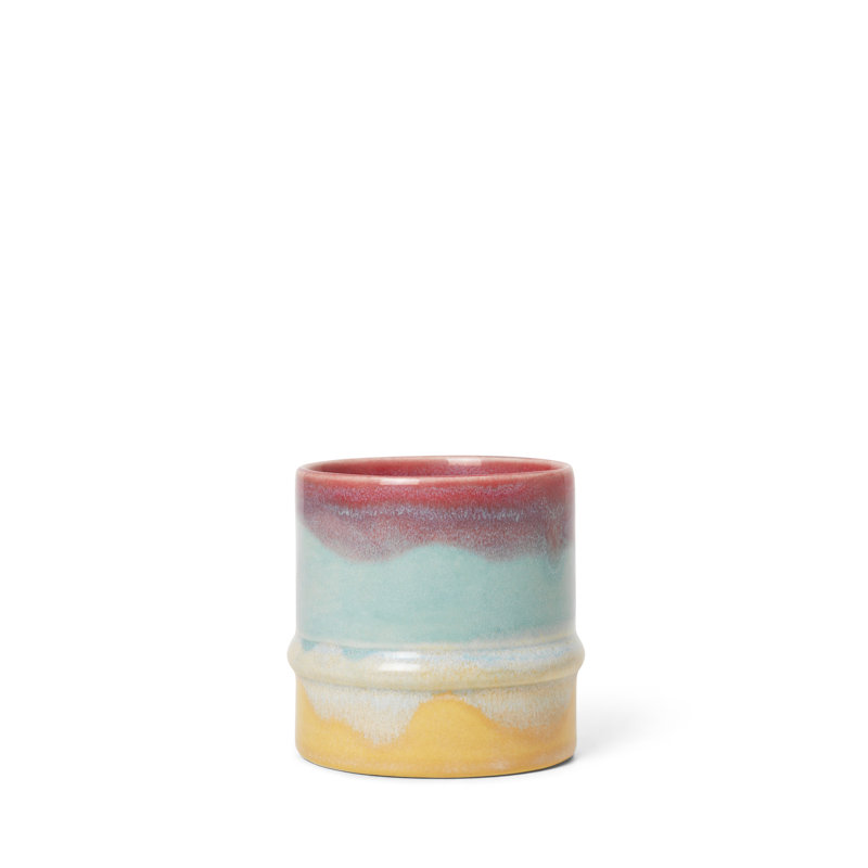 Poppery Ceramic Coffee Mug, Pink/Mint/Yellow, 12.2