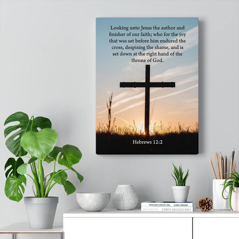 Jesus The Anchor And Finisher Hebrews 12:2 - Wrapped Canvas Print, 61cm H x 46cm W