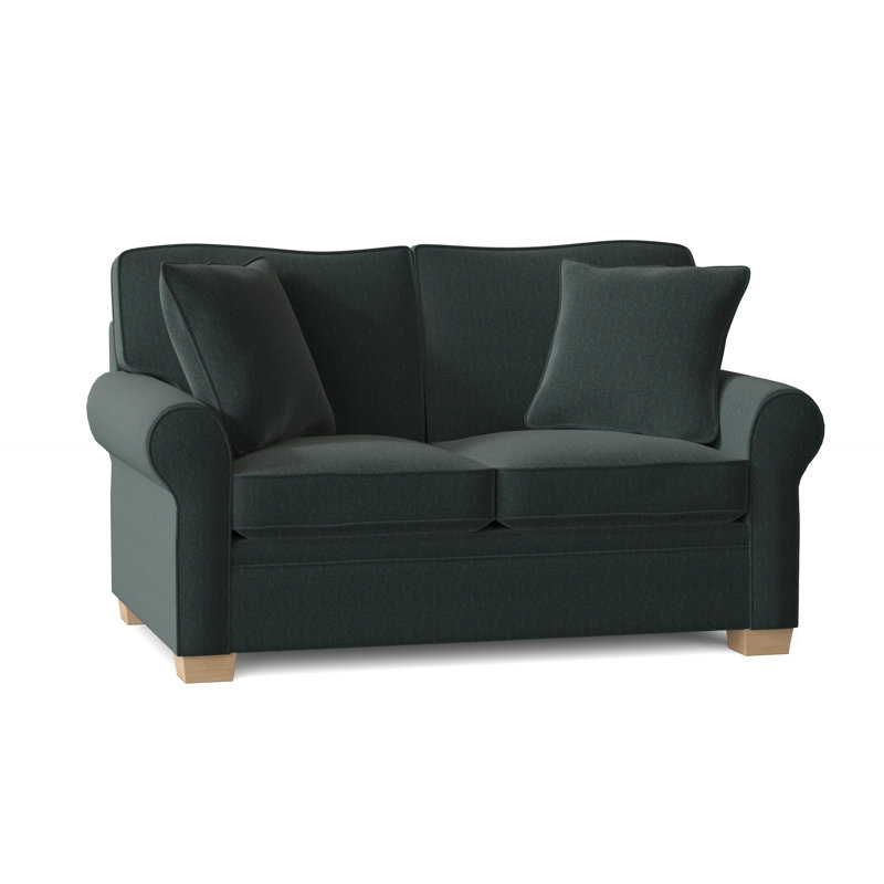 Drake Upholstered 61'' Reclining Sofa, Entice Steel, Unfinished