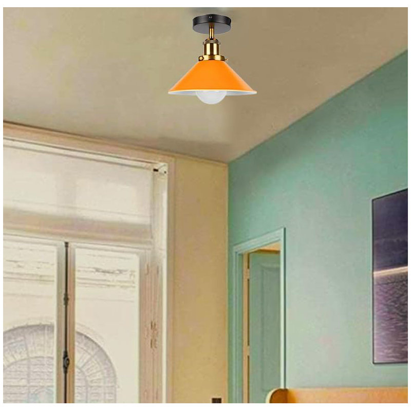 Semi Flush Mount, Orange