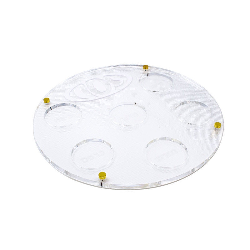 Assiette de seder Lucite