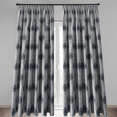 Roughton Cotton Blend Semi Sheer Curtain Pair