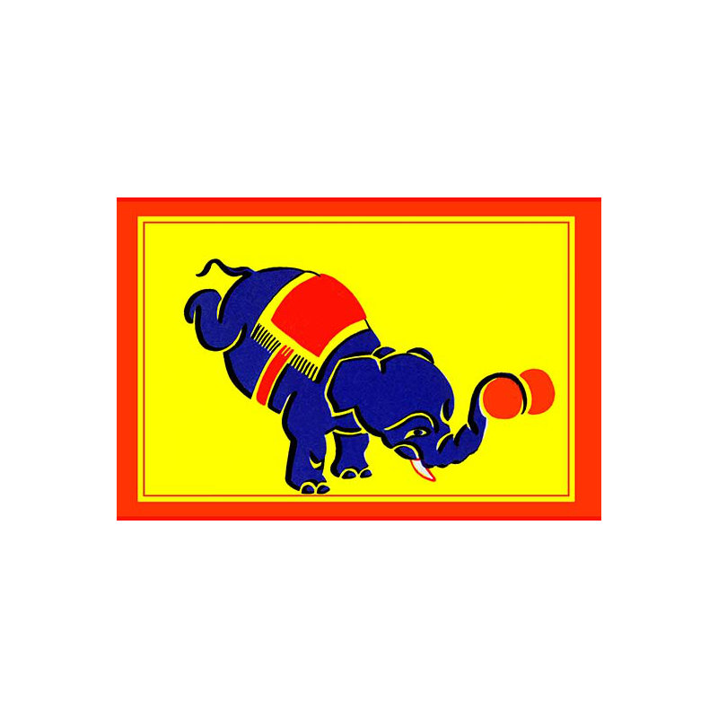 Éléphant cirque-imprimé, H 24 po x l 36 po x P 1,5 po