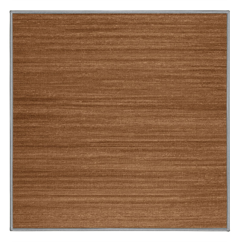 Tapis brun uni lavable à la machine, Carré 7 pi