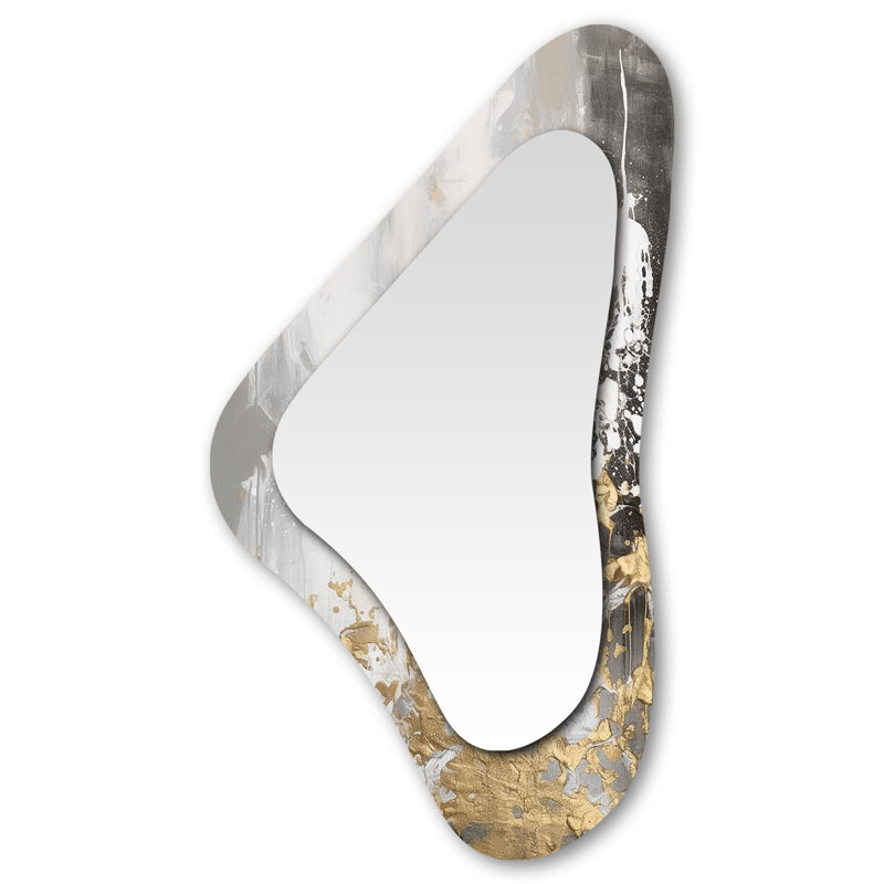 Sweet Serenity II - Grand miroir mural abstrait moderne à formes 3D abstraites