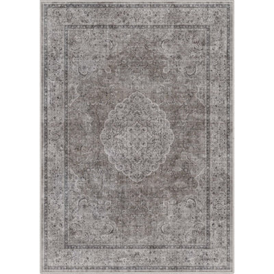  Asha Lilith Vintage Oriental Kilim Gray Rug