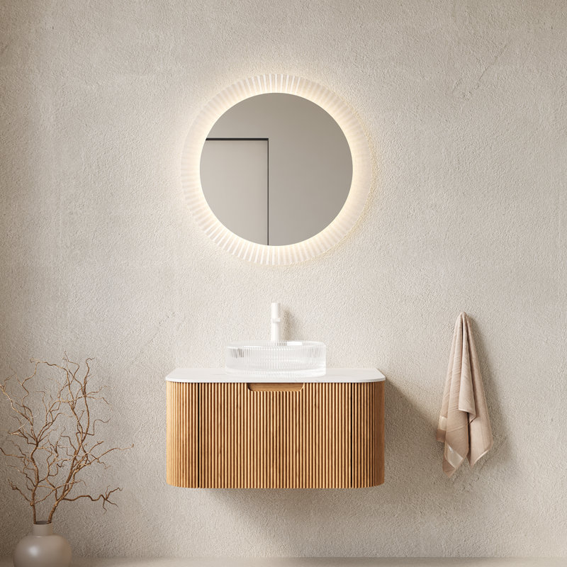Lavabo en verre transparent 30 po, L 30 po