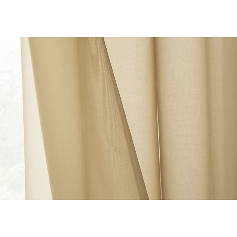 Sheer Curtain Pair, Taupe, 84" L x 59" W