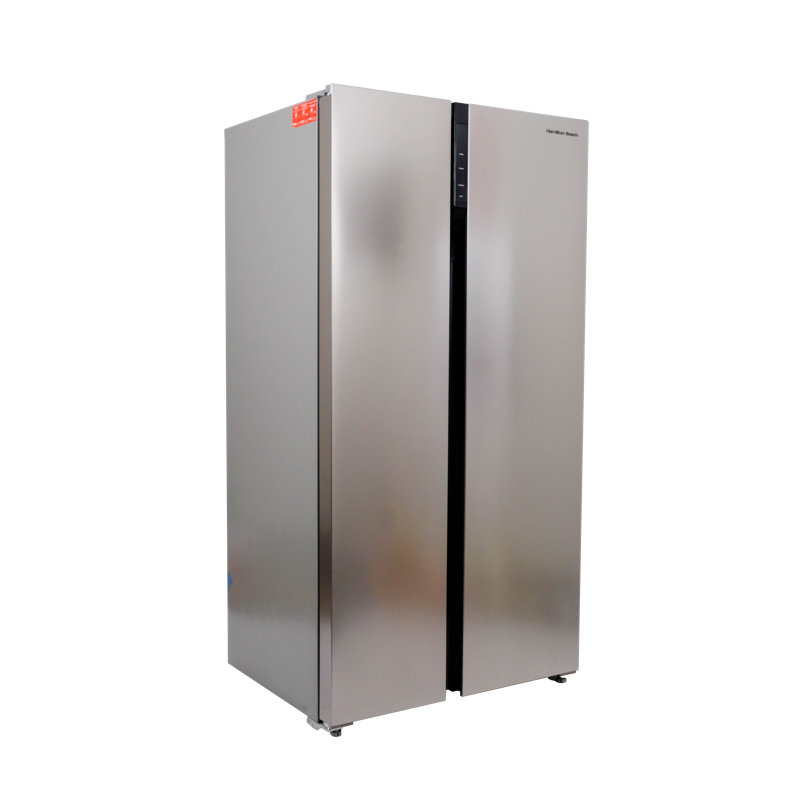 Hamilton Beach 20.6 Cu. Ft. Side By Side Frost Free Refrigerator with Integrated Digital Display, Platinum