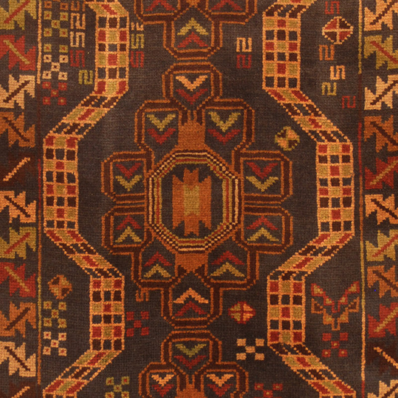 Tapis rouge / beige Dakira