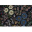 Tapis oriental noir classique à motif floral Kirman-2106159329