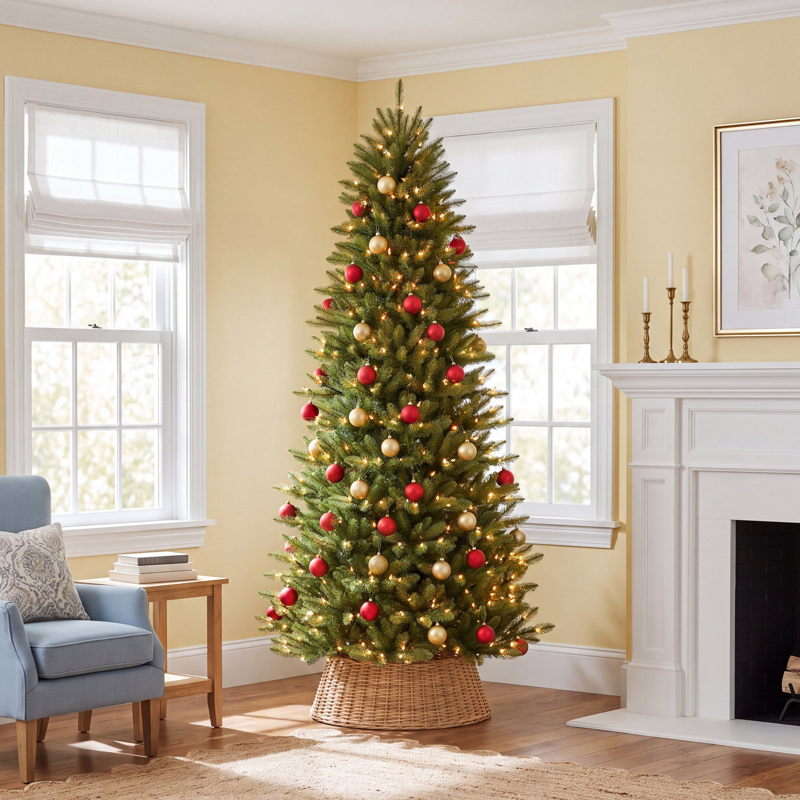 Guindin 10' Lighted Artificial Christmas Tree