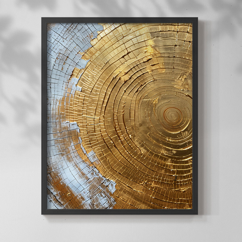 Série ABSTRACT Cxxxix - reproduction encadrée de qualité supérieure - prête à être accrochée - aucun clou requis, Noir