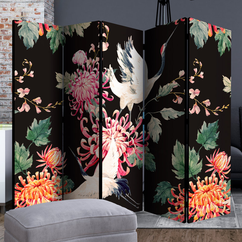 Matik 172cm H Solid Wood Folding Room Divider, 5