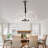Acrylic Antler Chandelier Ceiling Light Fixtures, Clear Deer Antler Chandelier Lighting, Dimmable Deer Horn Pendant Light - Curved Antler & 29.9" Single Tier 9 Lights-1391619311