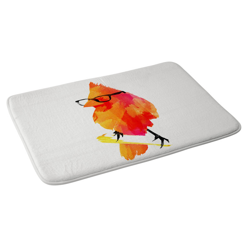 Tapis pour salle de bain punk oiseau