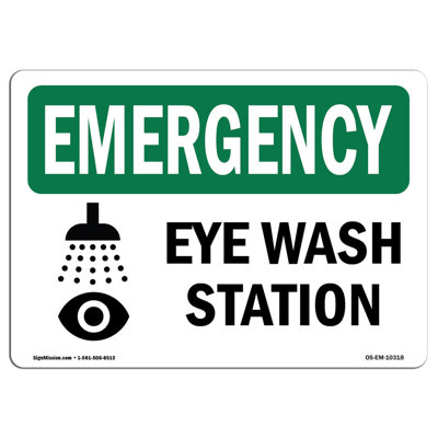 Panneau de station de lavage des yeux d'urgence OSHA