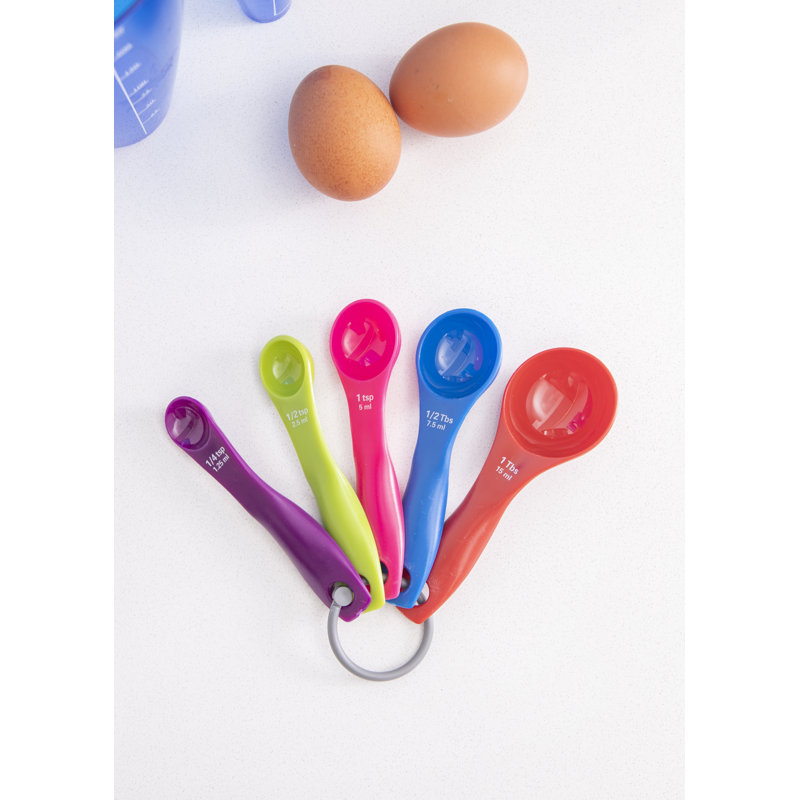 Colourworks 5-Piece Plastic Measuring Spoon Set