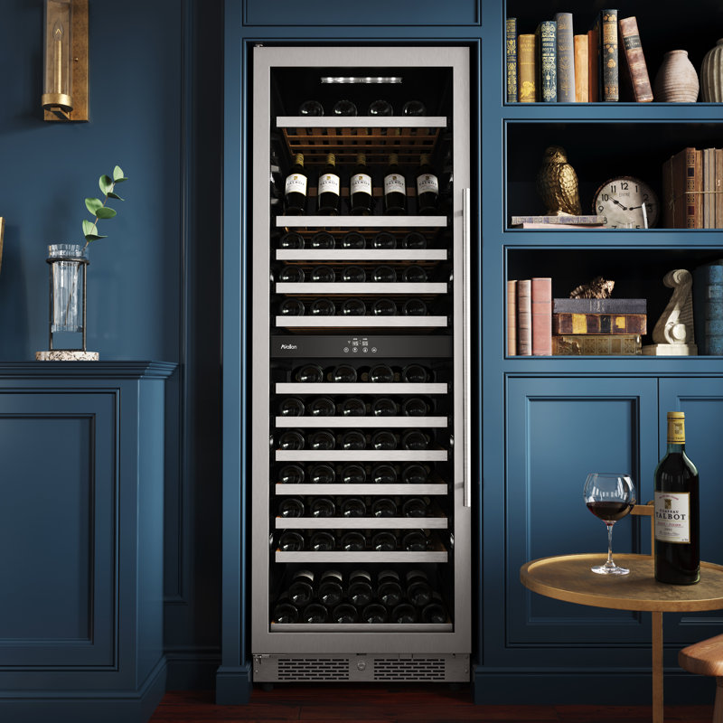 140 Bottle Dual Zone Freestanding Wine Refrigerator, Right Handed