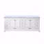 Meuble-lavabo double 84 po x 22 po profondeur, comptoir en quartz blanc-46124954-46124953