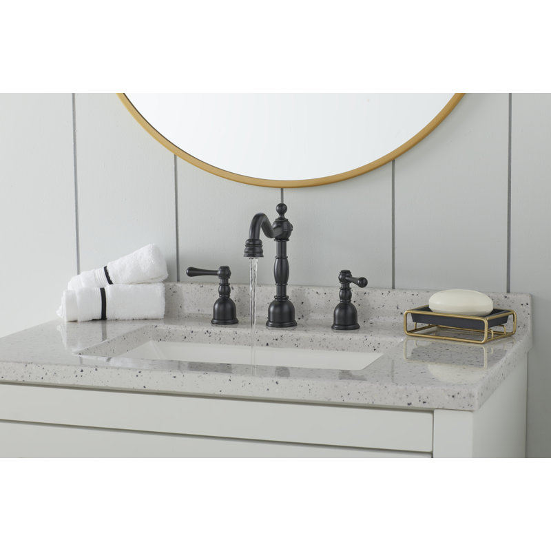 Opulence Widespread Bathroom Faucet with Drain Assembly, Satin Black