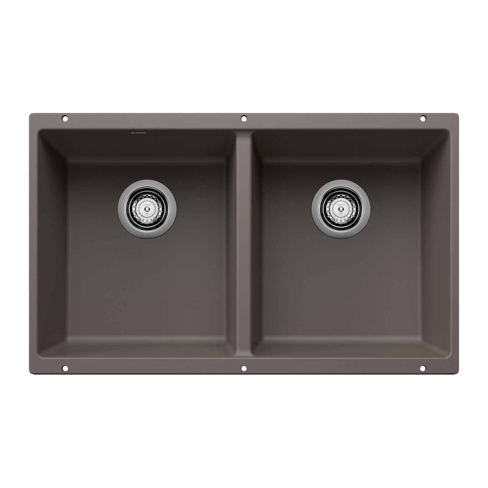 Precis SILGRANIT 29" Double Bowl Kitchen Sink, Volcano Gray