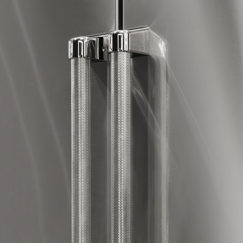 ZLINE Autograph Edition 36 in. Built-In Refrigerator Helix Handles (Set of 3) in Champagne Bronze, Polished Nickel