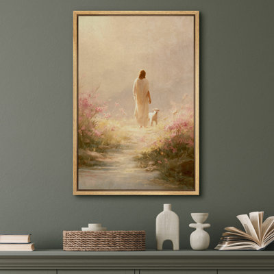 Art mural sur toile «Jesus et agneau»