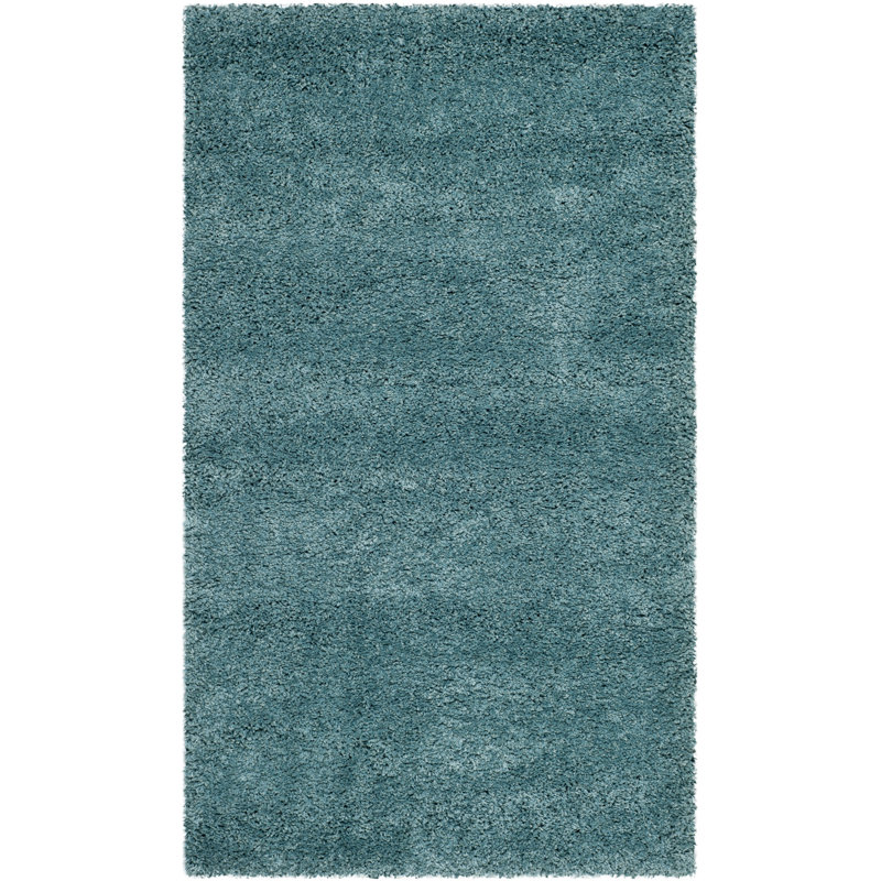 Delane Aqua Blue Area Rug, Rectangle 4' x 6'