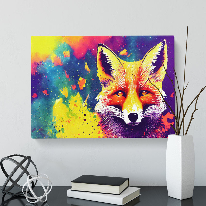 Fox Splashed Vol.1 Abstract - Wrapped Canvas, 35cm H x 50cm W x 3cm D