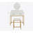 Vanity Set With Mirror And Stool - Makeup Vanity Table With Storage Drawers And Organizer, White And Gold, Space-Saving Design For Small Bedrooms