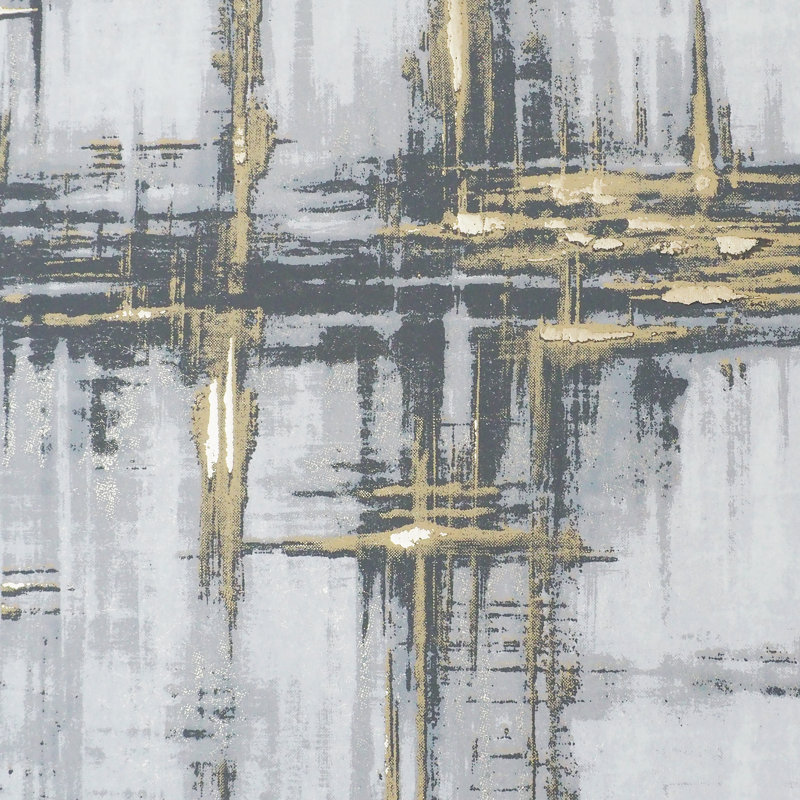 Rouleau de papier peint abstrait Metals, Blanc
