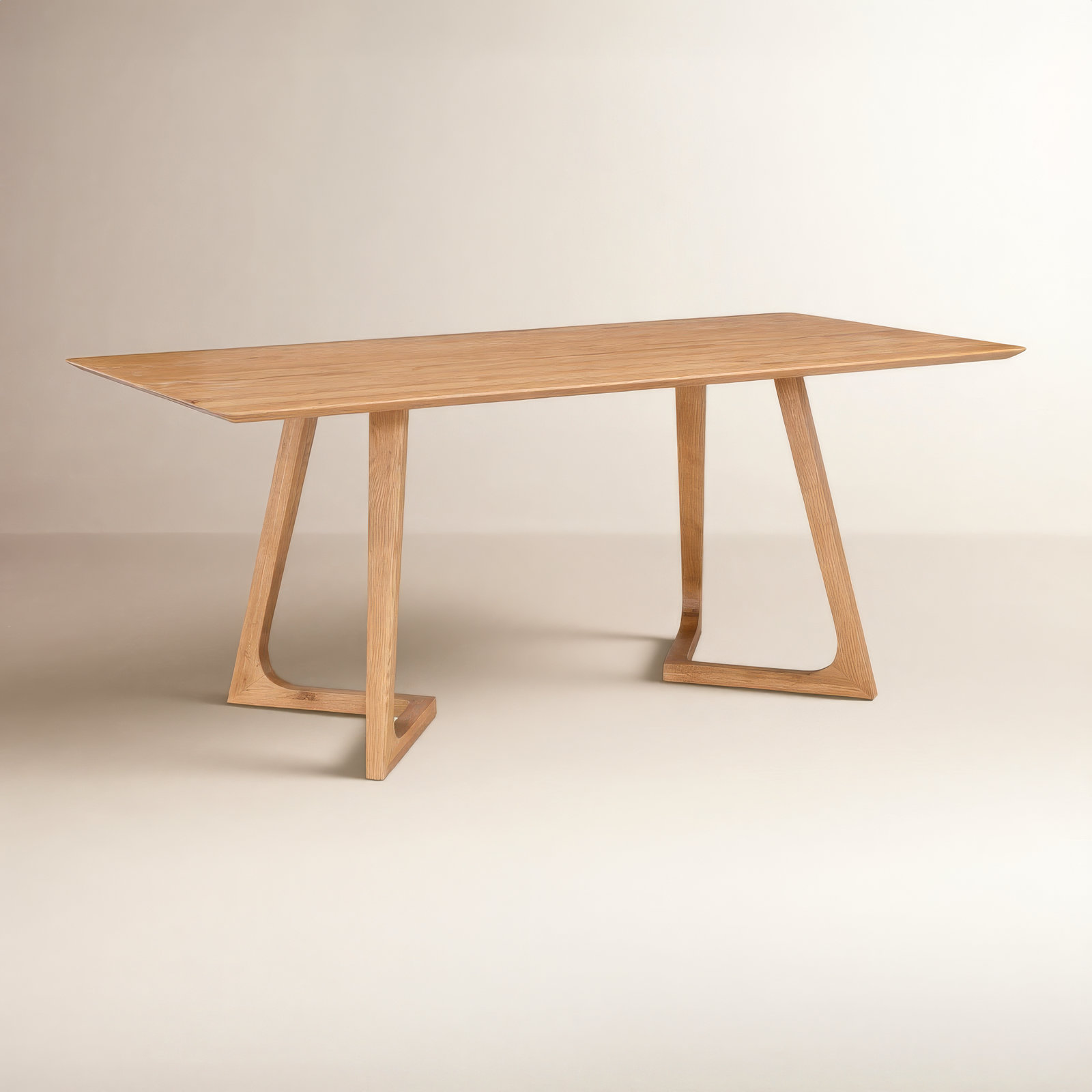 Fischer 71'' Ash Solid Wood Dining Table, Natural