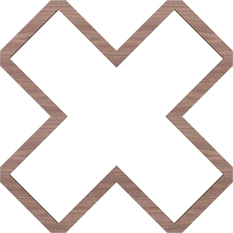 Charpente de plafond décorative Fowler, Noyer, H 29,87 po x l 29,87 po x P 0,375 po