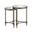 Aditya Contemporary Round End Table Set in Mirrored and Antique Brass
