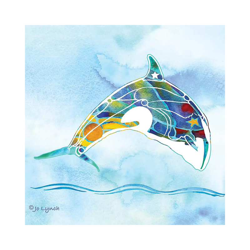 Whale Many Colors 1 Piece Wrapped Canvas Wall Art