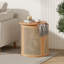 TABLE D'APPOINT EN CAOUTCHOUC SOLIDE, COULEUR NATURELLE