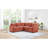 Orange 81.9" L-Shaped Sectional With Storage And Bed Functionality, Soft Chenille, Throw Pillows, Curved For Contemporary Homes Decor Orange, 81.9", Upholstered , Function, Space, Matching Arm, Small