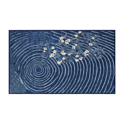 Tapis bleu lavable à la machine