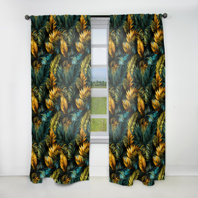 Mirage Radiance Tropical Motif II - Rideau floral - Rideau floral obscurcissant - 1 panneau
